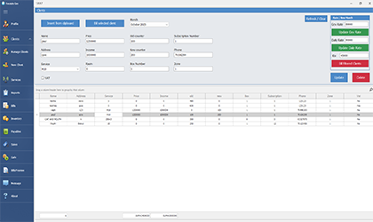 Receipts. Software, mobile app and web app for printing receipts, made for ISPs and Generator owners.